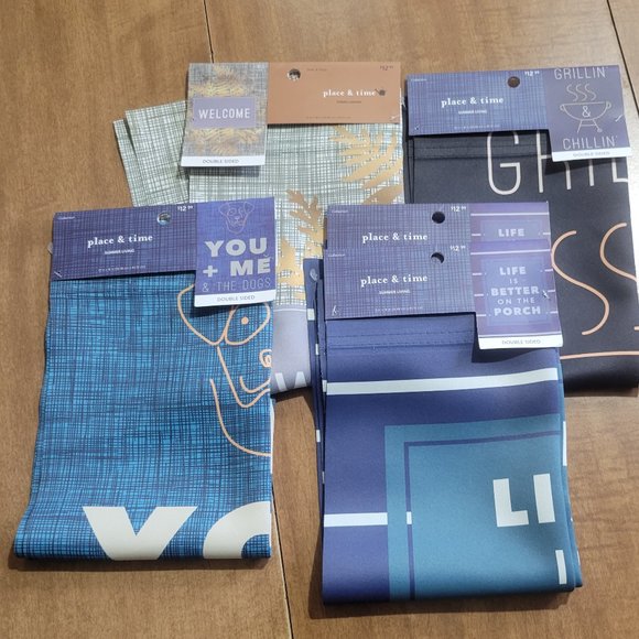 Place & Time Other - Place & Time Flags Outdoor  Decor Lot of 4 + 1 Double